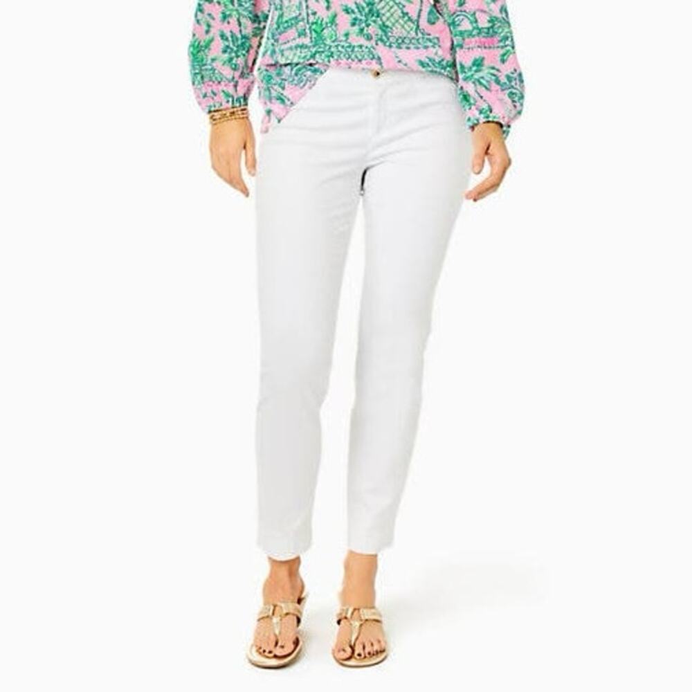 Lilly Pulitzer White Ankle Cropped Pants